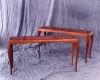 FROLIC - South American mahogany, cinnamon laural burl, ebonized Swiss pear, clear lacquer finish.
36 x 72 x 20 Circa 1999 Frolic